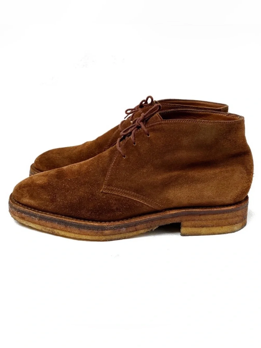 Kiton By Silvano Lattanzi Napoli Tobacco Suede Chukka Boots EU41/IT6.5/US8